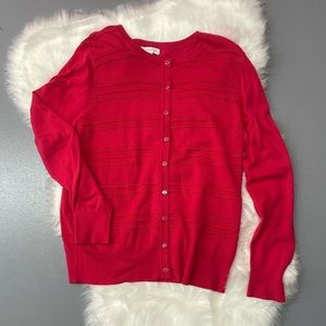 Charter Club Pinkish Red Button Up Cardigan